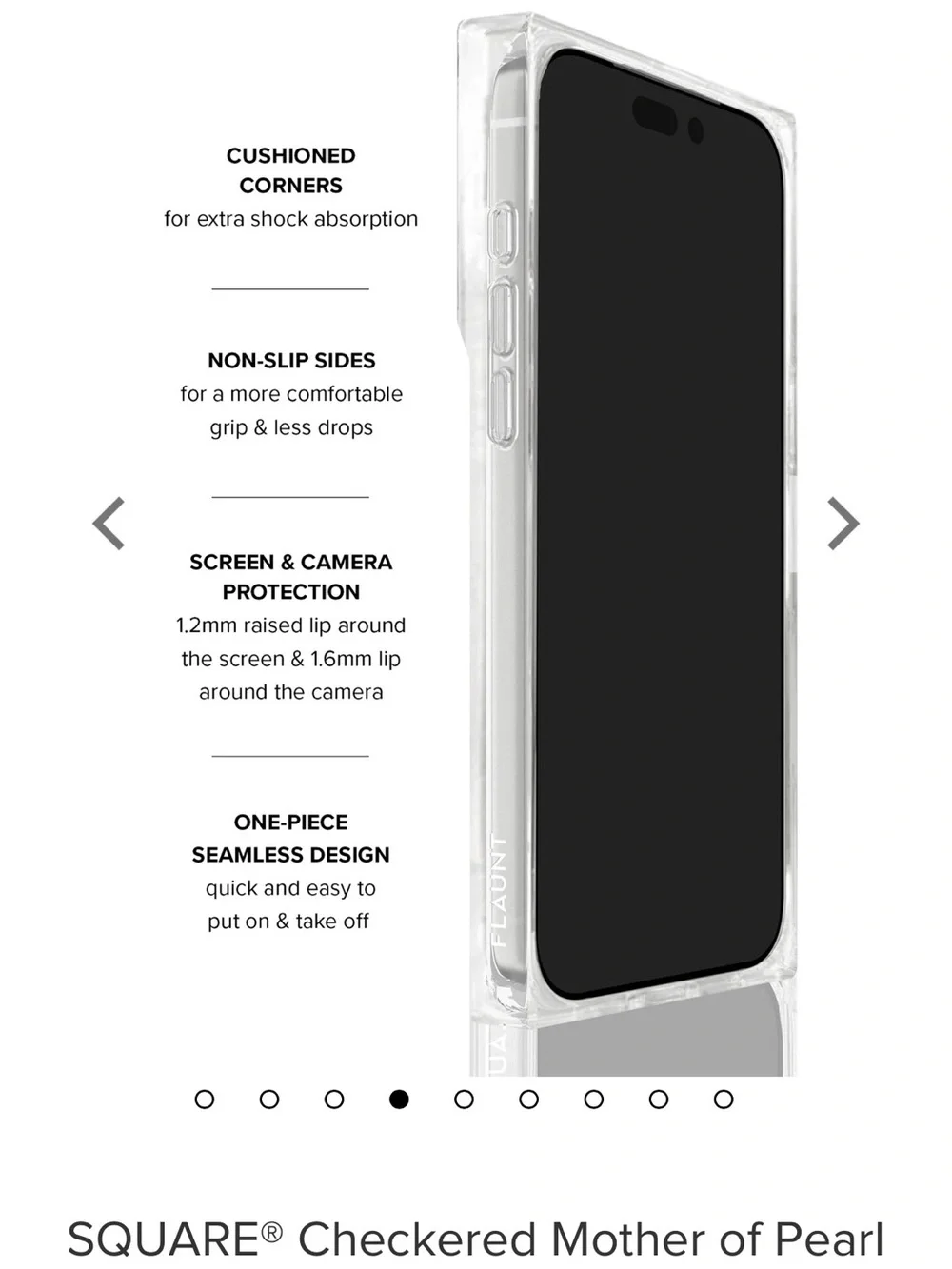 Flaunt Mother-of-Pearl Checkerboard Phone Case